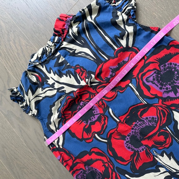 La DoubleJ Short and Sassy Red Blue Cotton Poplin Fit Flare Mini Dress SMALL - Picture 10 of 12